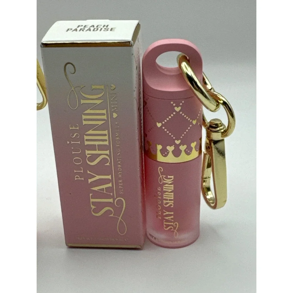 PLouise Silky Serum Peach Spirit & Stay Shining Lip Oil Peach‎ Paradise Keychain